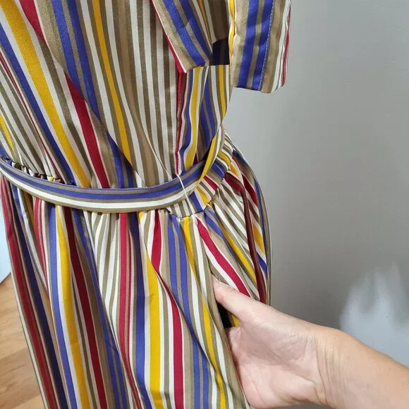 Vintage Albert Nipon Multicolored Striped Executive Dress - Picture 7 of 7